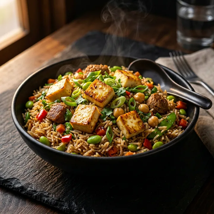 Protein Fried Rice, veg, with paneer and soya